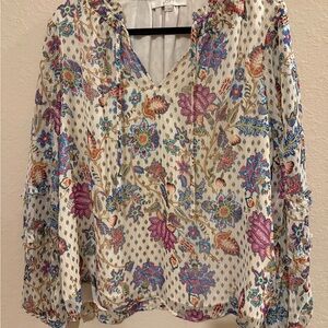 LOFT Multicolor Floral Blouse